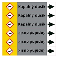 Značení potrubí ISO 20560, kapalný dusík